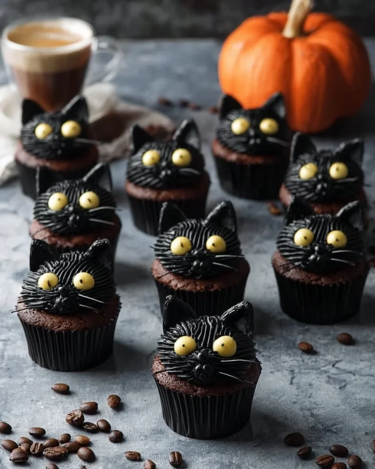 Delicious Black Cat Keto Cupcakes