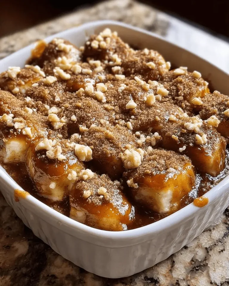 Caramel Apple Cinnamon Roll Dump Cake