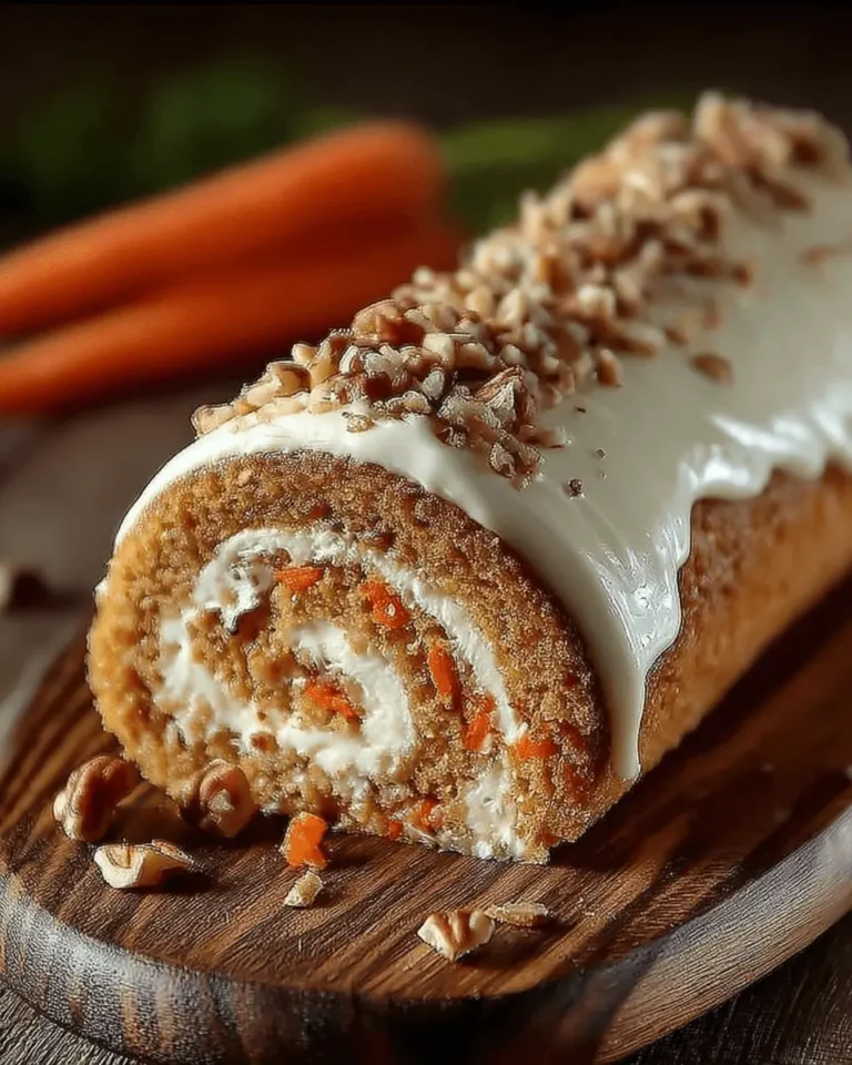 Carrot Cake Roll with Cream Cheese Frosting Filling