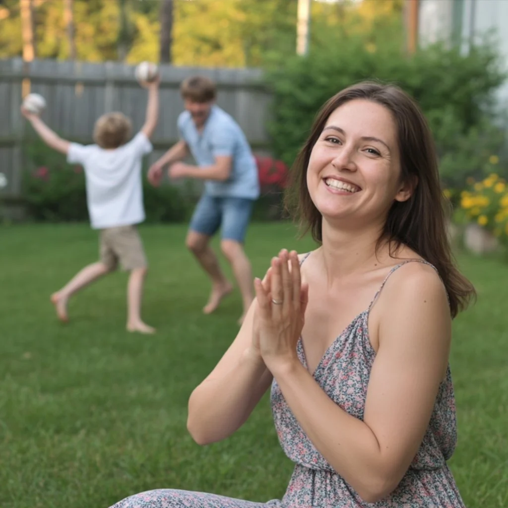 Shary in the backyard