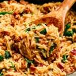 One-Pan Creamy Smoked Sausage Orzo