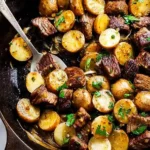 Garlic Butter Steak Bites & Potatoes