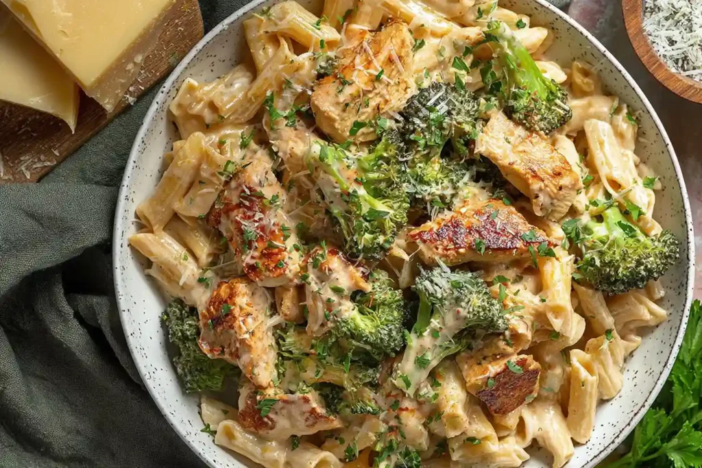 Creamy Cajun Chicken & Broccoli Pasta
