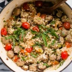 One-Pot Sausage & Veggie Rice Skillet