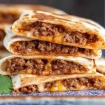 Cheesy Ground Beef Taco Quesadillas