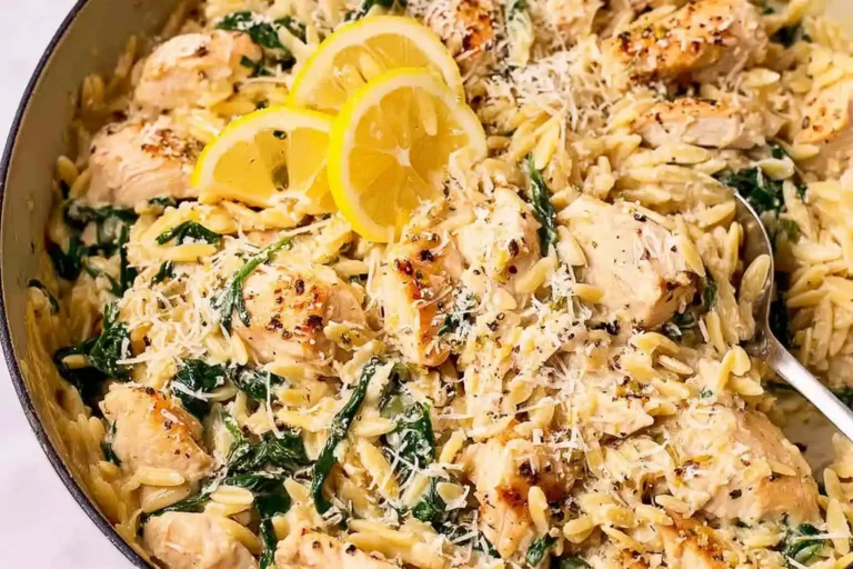 15-Minute Creamy Lemon Chicken Orzo