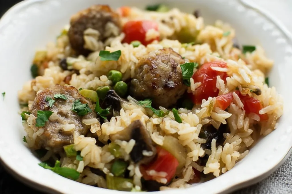 One-Pot Sausage & Veggie Rice Skillet