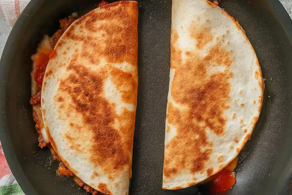 Cheesy Ground Beef Taco Quesadillas