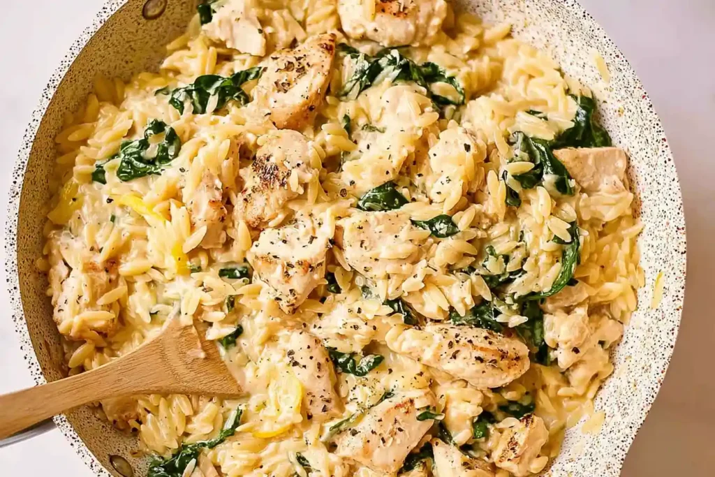 15-Minute Creamy Lemon Chicken Orzo