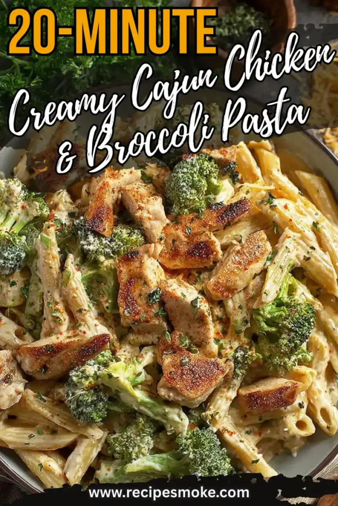 Creamy Cajun Chicken & Broccoli Pasta