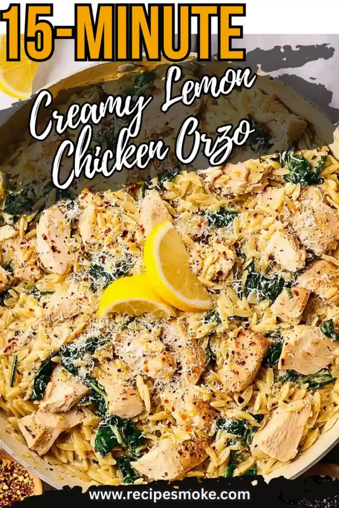 15-Minute Creamy Lemon Chicken Orzo