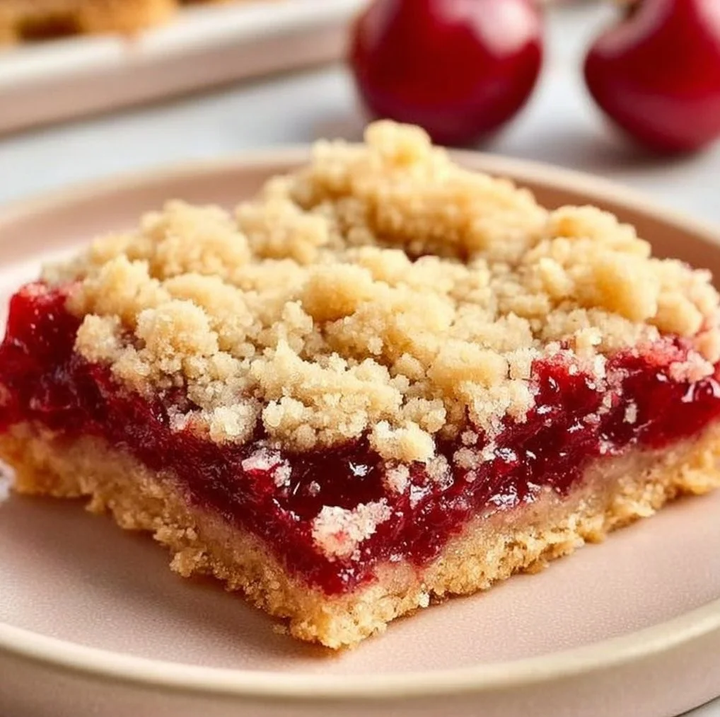 Easy & Tasty Cherry Crumble Bars