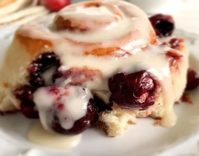 Cherry Cinnamon Rolls with Homemade Filling