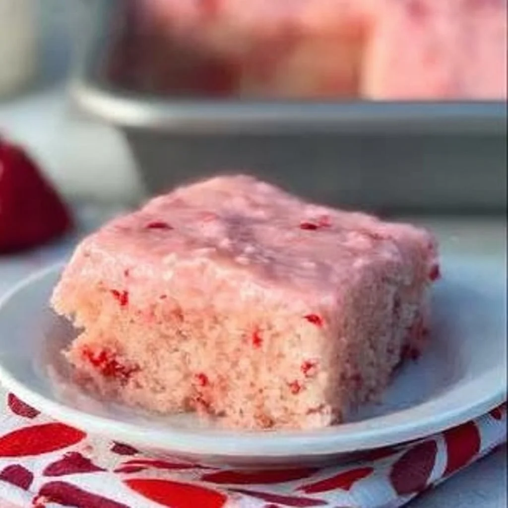 Old-fashioned maraschino cherry cake