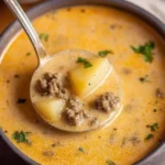Cheesy Beef and Potato Soup