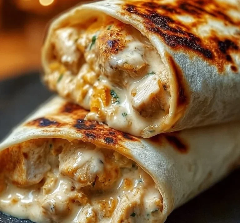 Cheesy Chicken Garlic Wraps