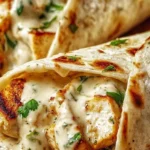 Cheesy Garlic Chicken Wraps