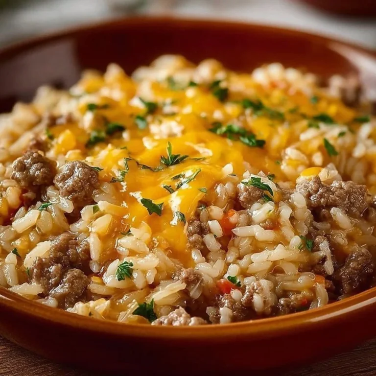 Cheesy Hamburger Rice Casserole