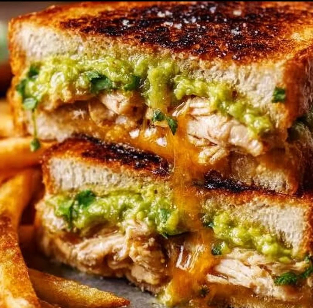 Delicious Chicken Avocado Melt Sandwich with grilled chicken and creamy avocado