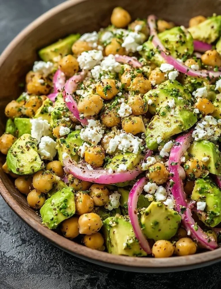 Chickpea Feta Avocado Salad