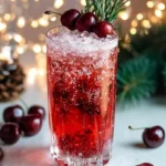 Christmas Cherry Fizz Mocktail