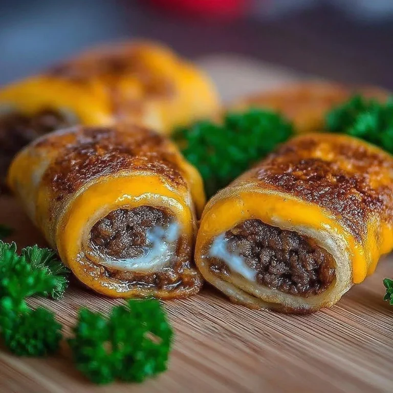 Garlic Butter Cheeseburger Rollups
