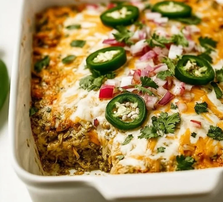 Healthy Salsa Verde Chicken Casserole