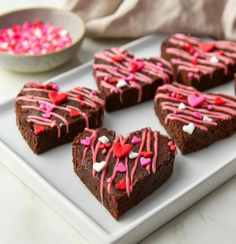 Classic Heart Shaped Brownies