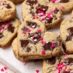 Heart-Shaped Chocolate Chip Cookies