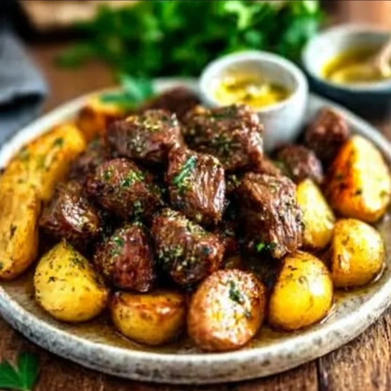 High Protein Slow Cooker Garlic Butter Beef Bites