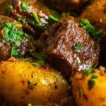 High Protein Slow Cooker Garlic Butter Beef Bites