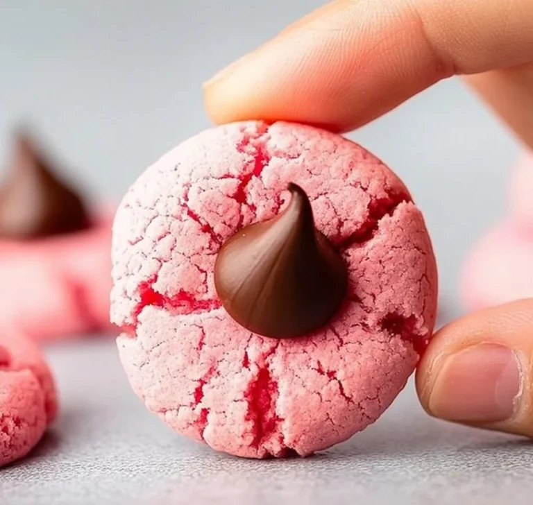 Homemade Strawberry Kiss Cookies