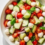 Juicy Cucumber Caprese Salad