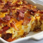 Maple Bacon Pancake Mix Breakfast Casserole