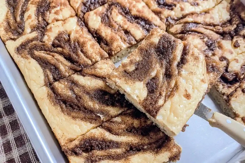 Cinnamon Swirl Pancake Mix Sheet-Pan Bake