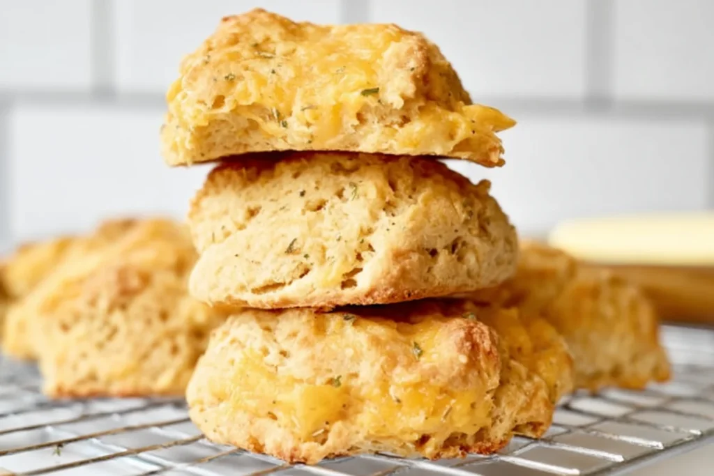Cheesy Herb Pancake Mix Dinner Biscuits
