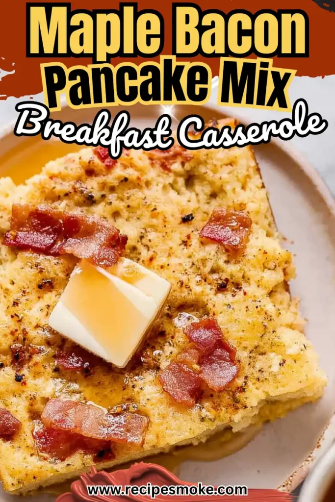 Maple Bacon Pancake Mix Breakfast Casserole