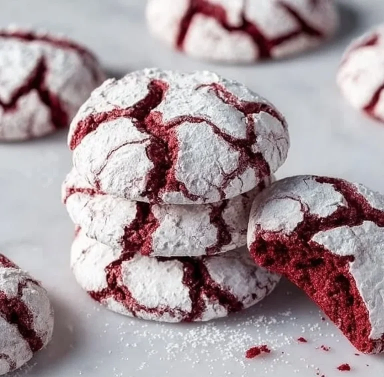 Red Velvet Crinkle Cookies