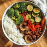Spicy Ground Beef Stir-Fry Bowl