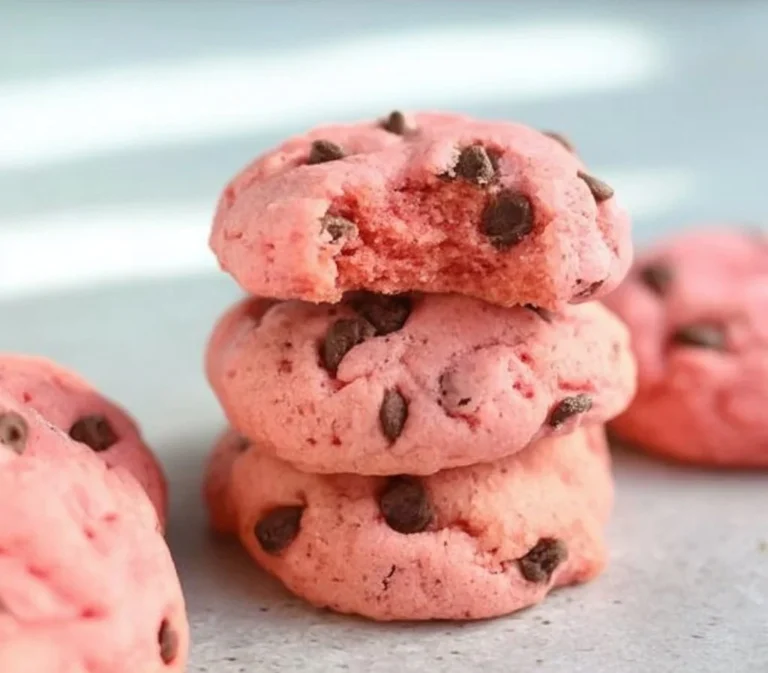 Strawberry Cake Mix Chocolate Chip Cookies