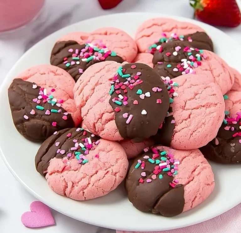 Valentine’s Day Chocolate Covered Strawberry Cookies