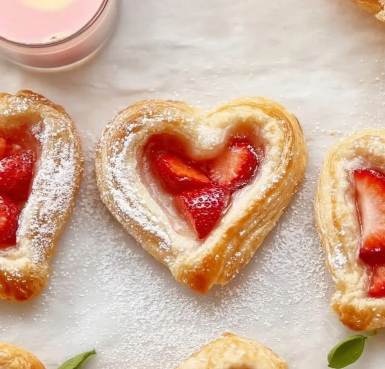 Vegan Strawberry Cream Danishes