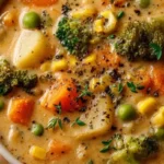 Veggie Pot Pie Soup