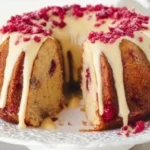 White Chocolate Raspberry Bundt Cake