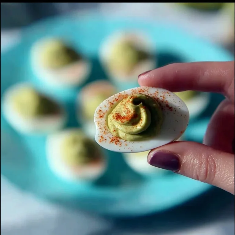Avocado Green Deviled Eggs