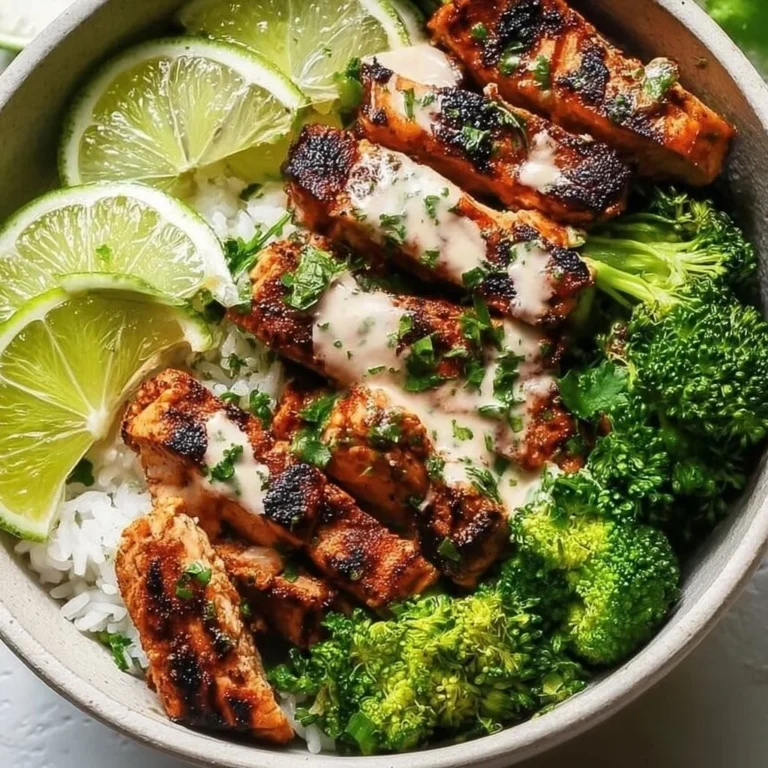 Chicken & Broccoli Bowls with Creamy Garlic Sauce Recipe