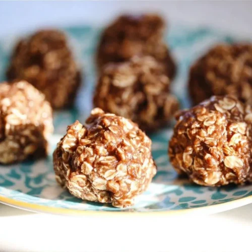 Delicious Chocolate Almond Butter Protein Balls for a healthy snack.