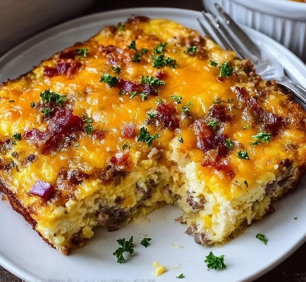 Crack Breakfast Casserole served in a dish, ideal for morning meals.