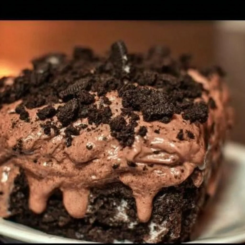 Delicious Dirt Cake dessert with layers of chocolate and cream served in a planter