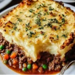 Delicious easy Shepherd's Pie casserole topped with creamy mashed potatoes